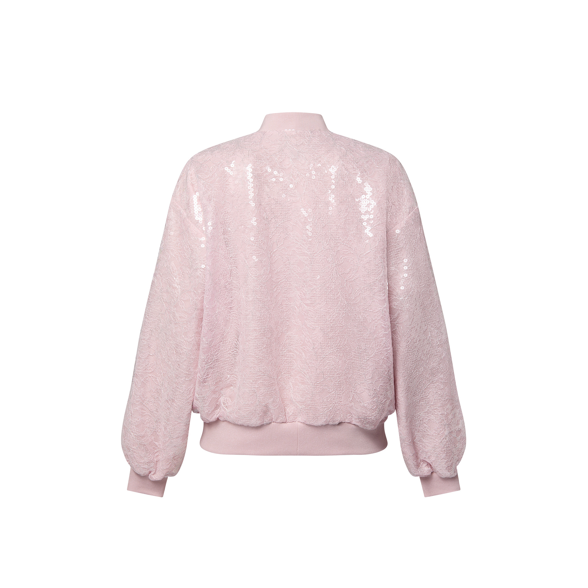 Sequin Lace Bomber Jacket - 3
