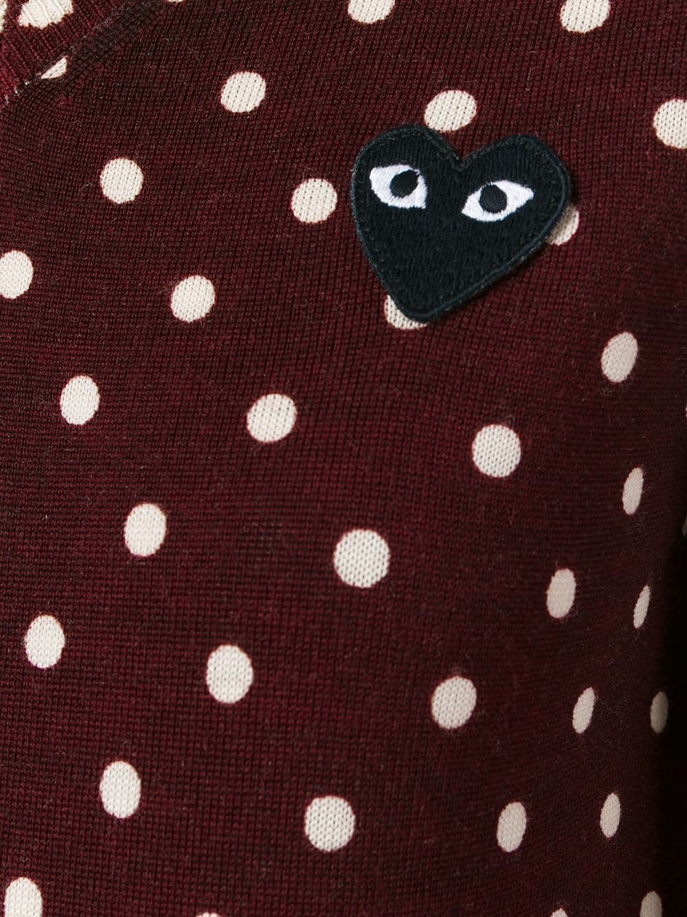 dotted V-neck jumper - 5