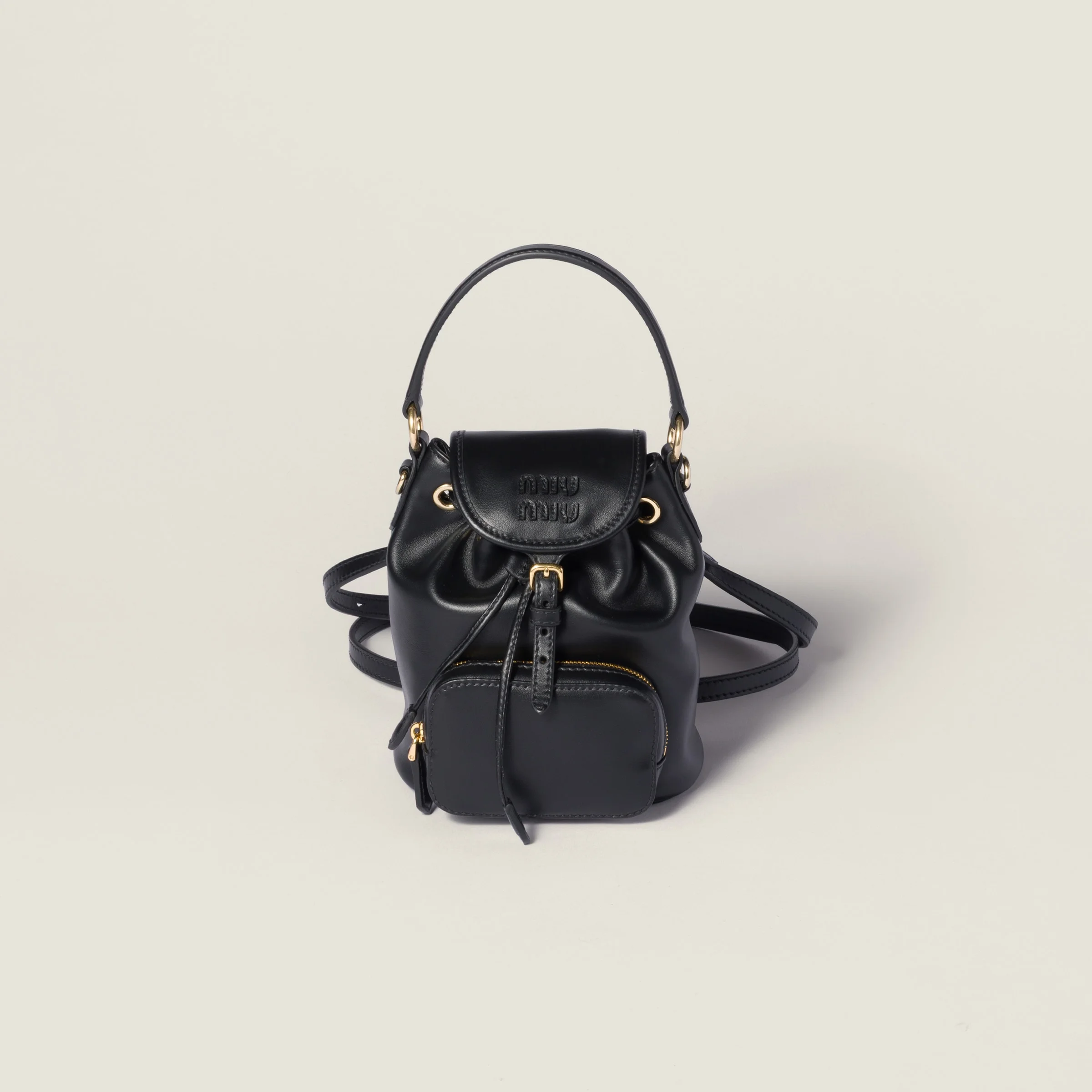 Leather mini-backpack - 1