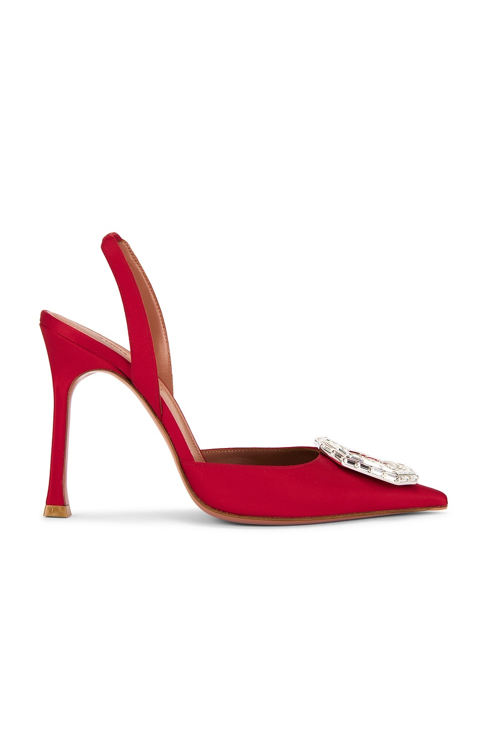 Camelia 105 Satin Sling Pump In Red - 1