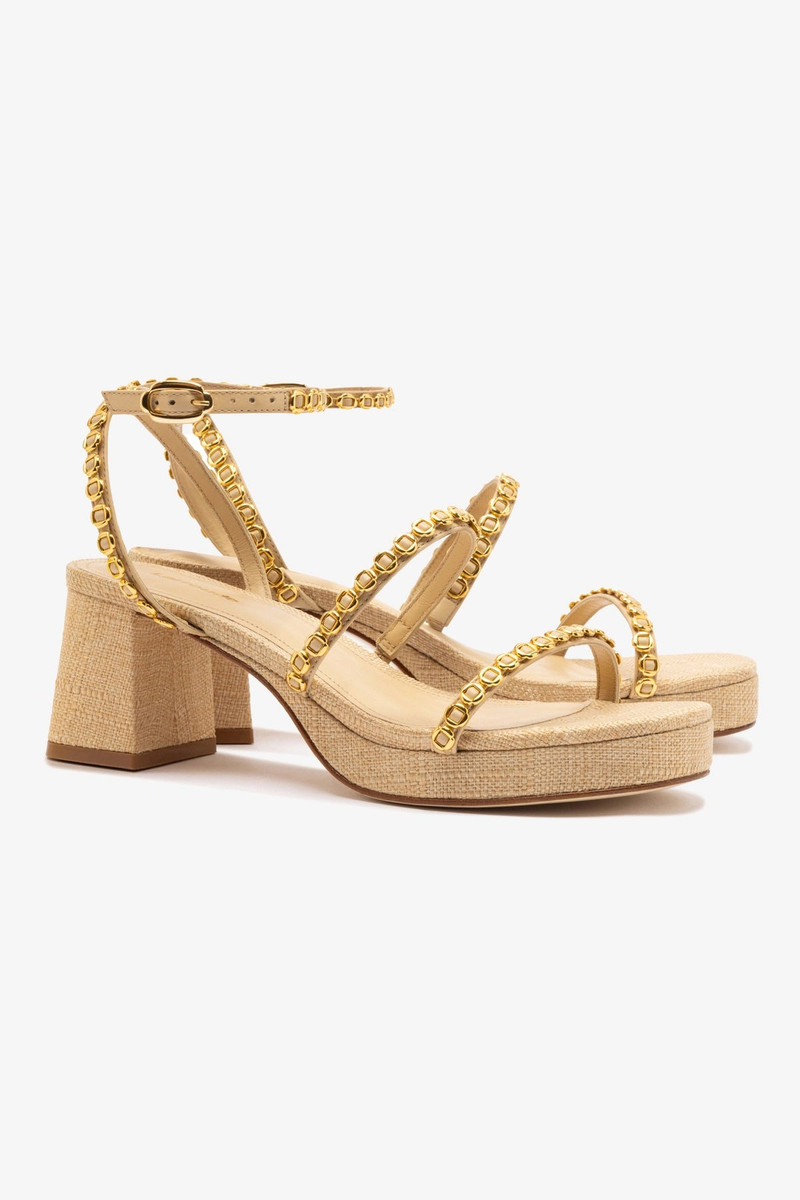 Gio Milanina Sandal In Beige Raffia 3