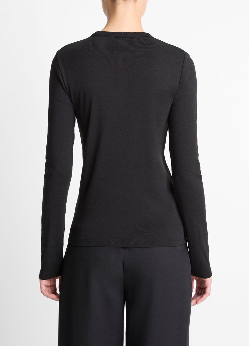 Vince Essential Pima Cotton-Blend Long-Sleeve T-Shirt outlook