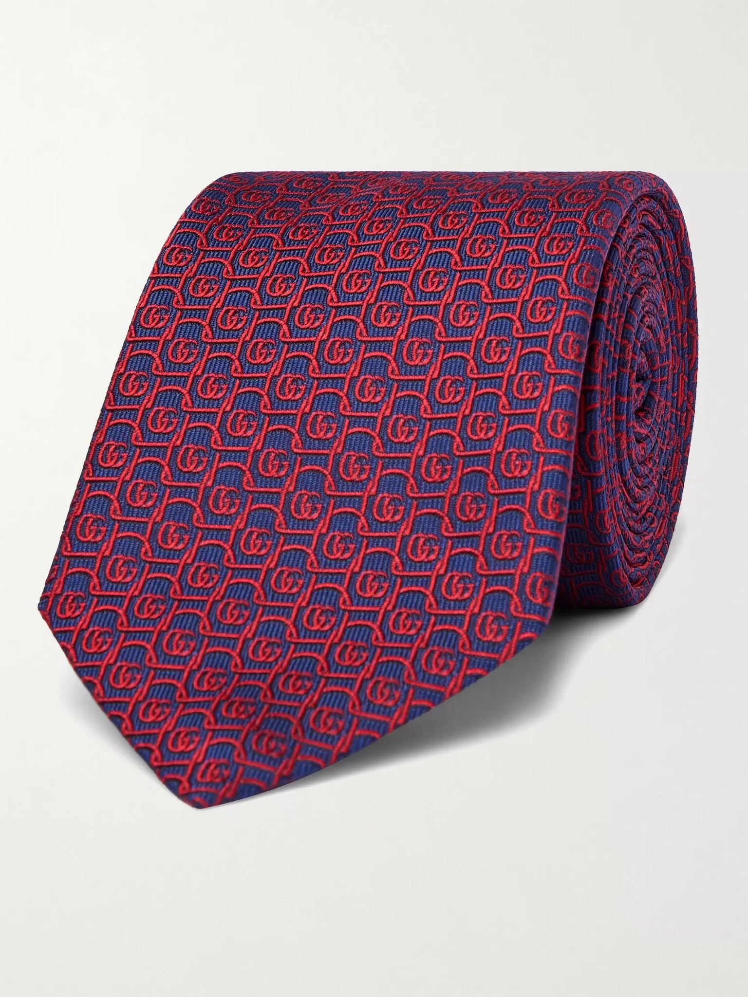 7cm Logo-Jacquard Silk Tie - 1