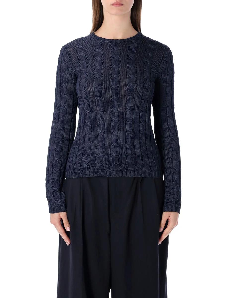 Ralph Lauren Silk Cable-Knit Sweater - 1