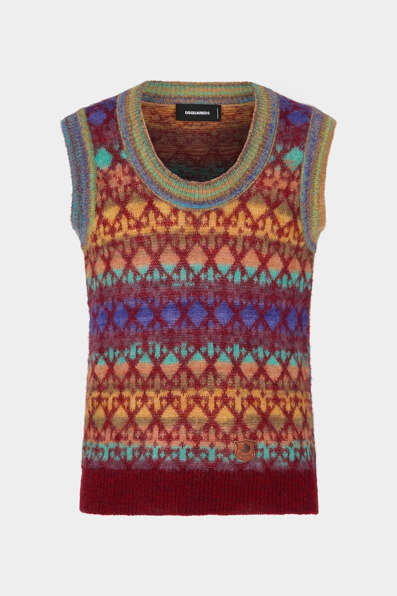 JACQUARD VEST KNIT - 5