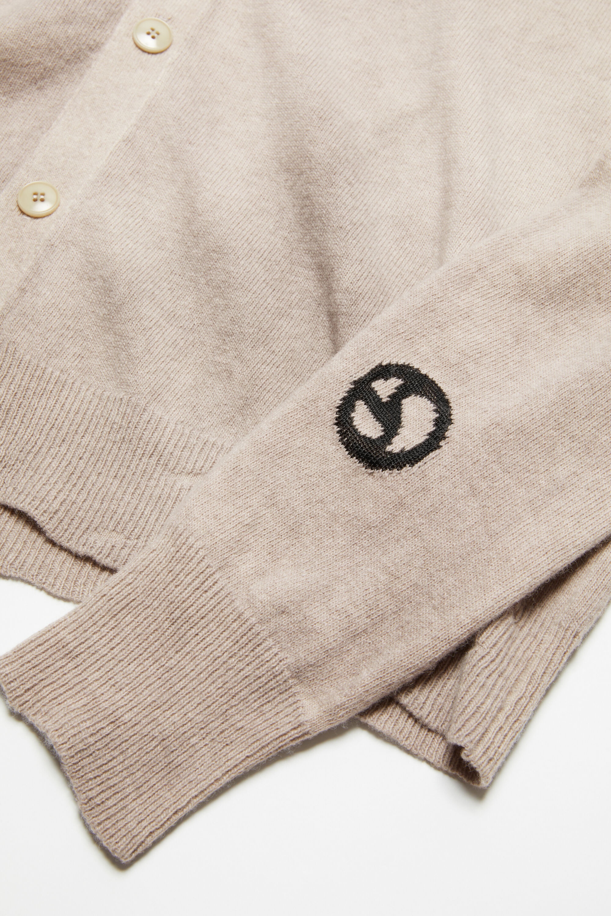 Crew neck cardigan - Vintage beige - 5