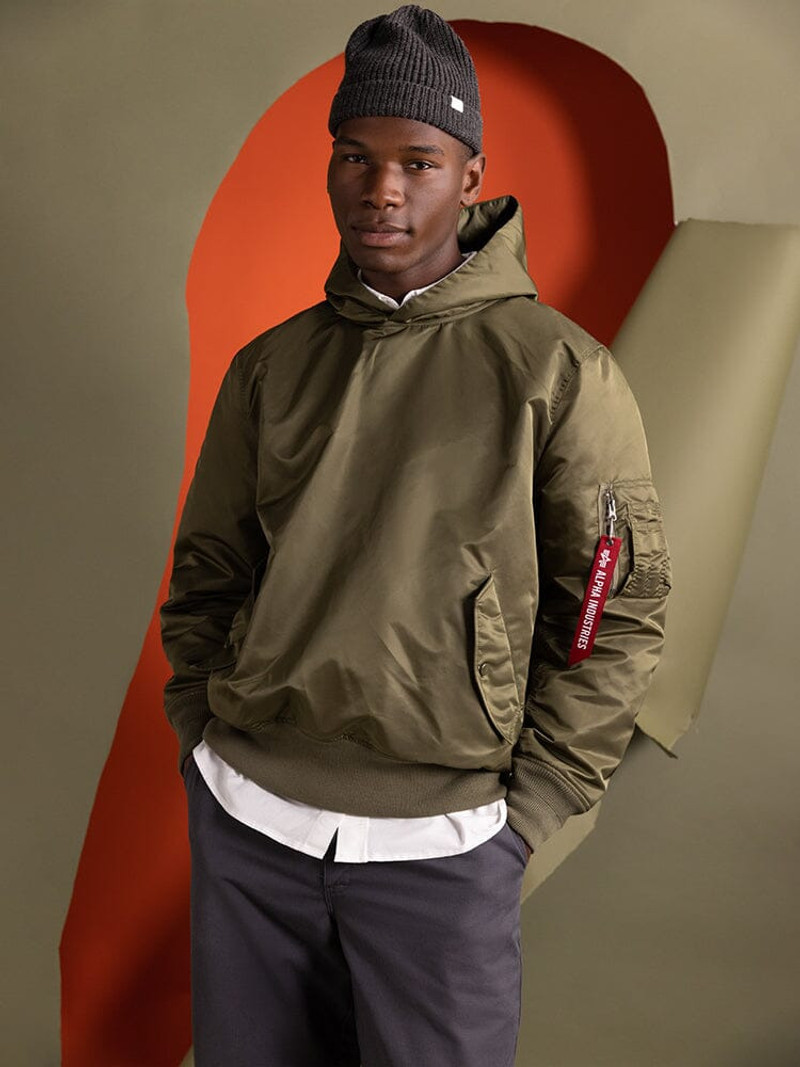 ALPHA INDUSTRIES PULL-OVER MA-1 JACKET HOODIE outlook