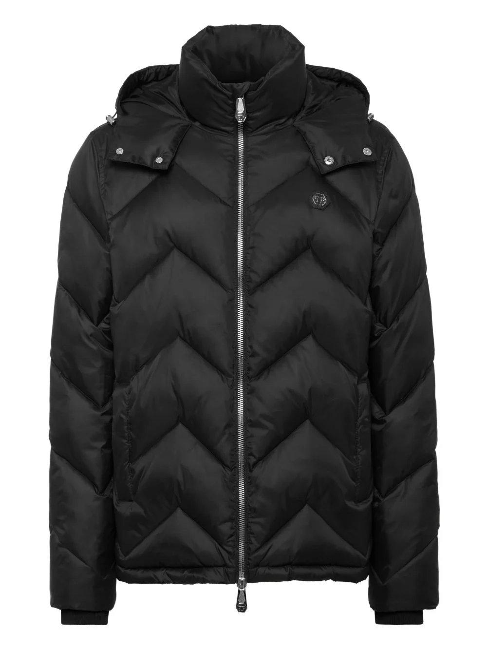 chevron-quilted puffer jacket - 1
