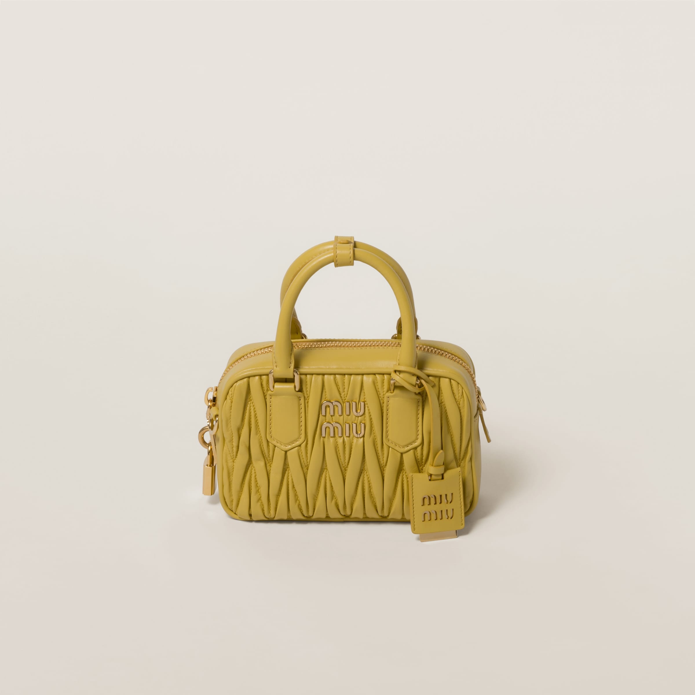 Miu Miu Matelassé nappa leather top-handle bag | REVERSIBLE