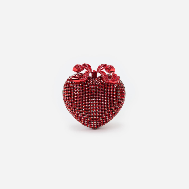 Red Crystal Heart Clutch 1