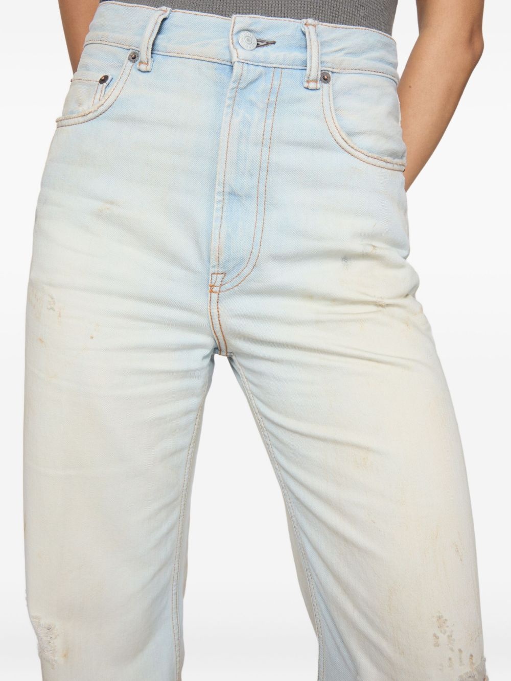 distressed relaxed-fit jeans - 6
