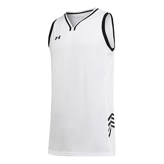 Under Armour Logo Basketball Jersey 'White Black' 21500104-100 - 1