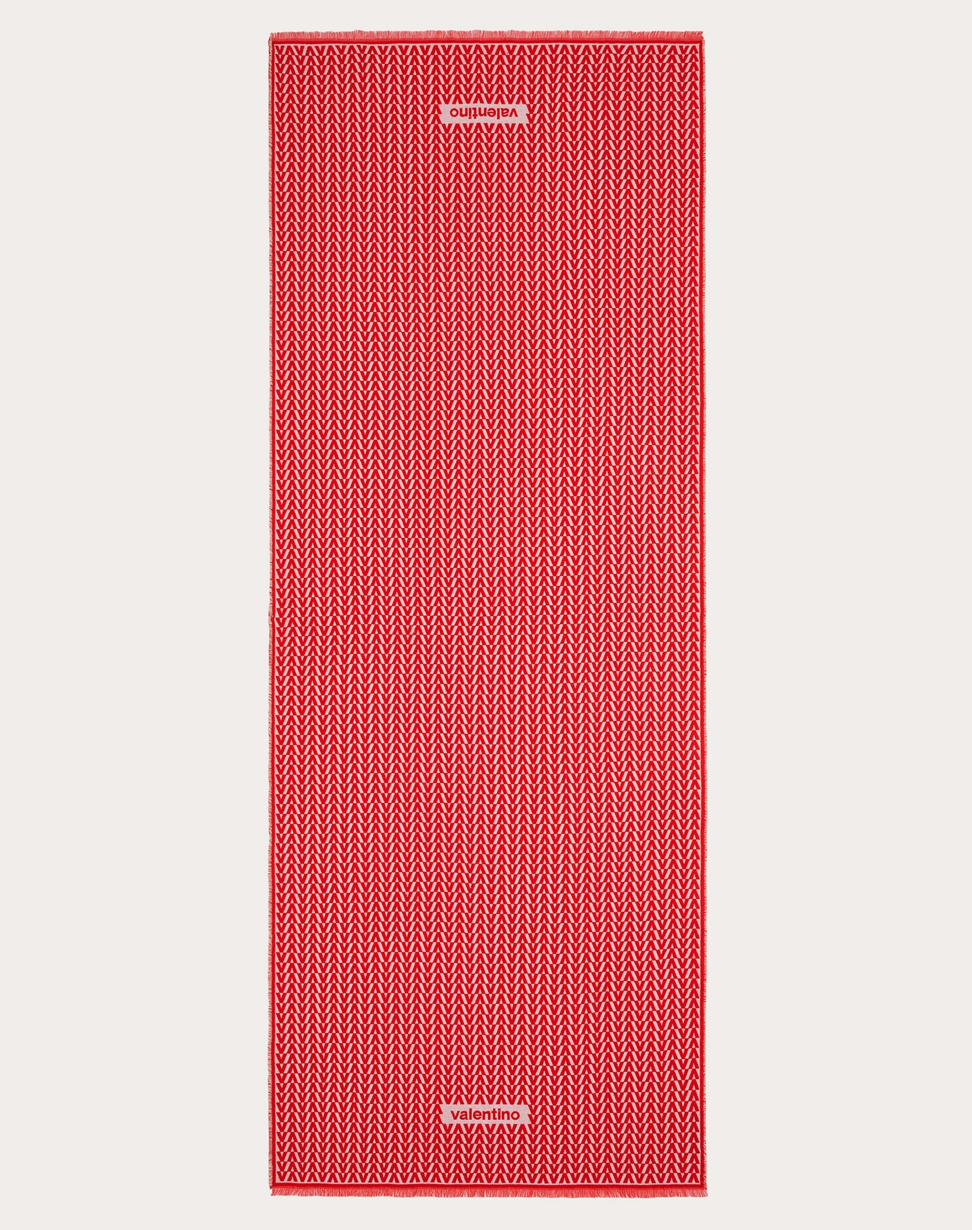 Optical Valentino Jacquard Stole in wool, cashmere and silk 75x200 cm - 3