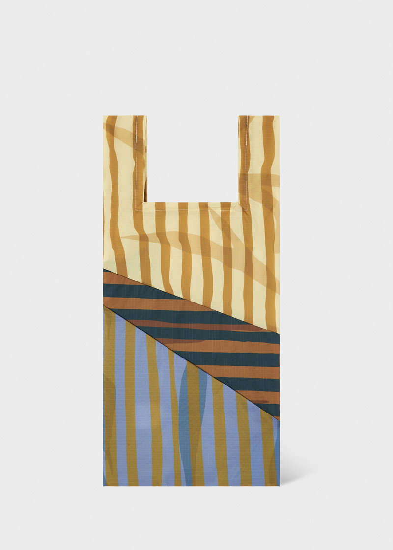 Susan Bijl x Paul Smith - Beige Mixed-Stripe 'The New Shopping Bag' Medium 5