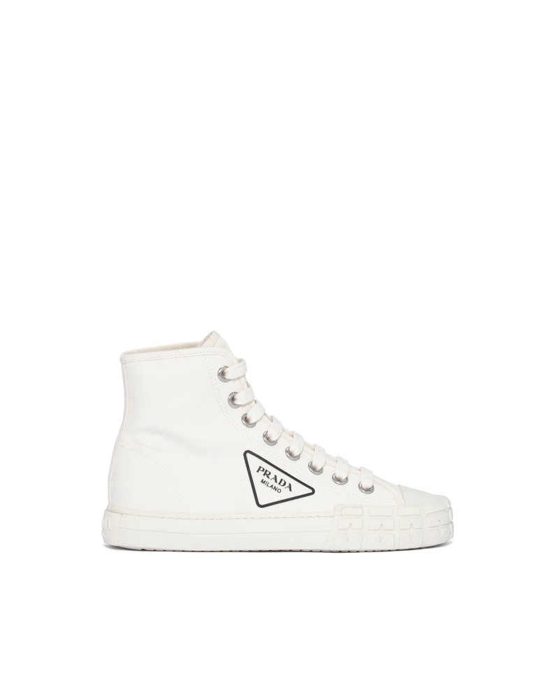 Prada Cotton canvas high-top sneakers outlook