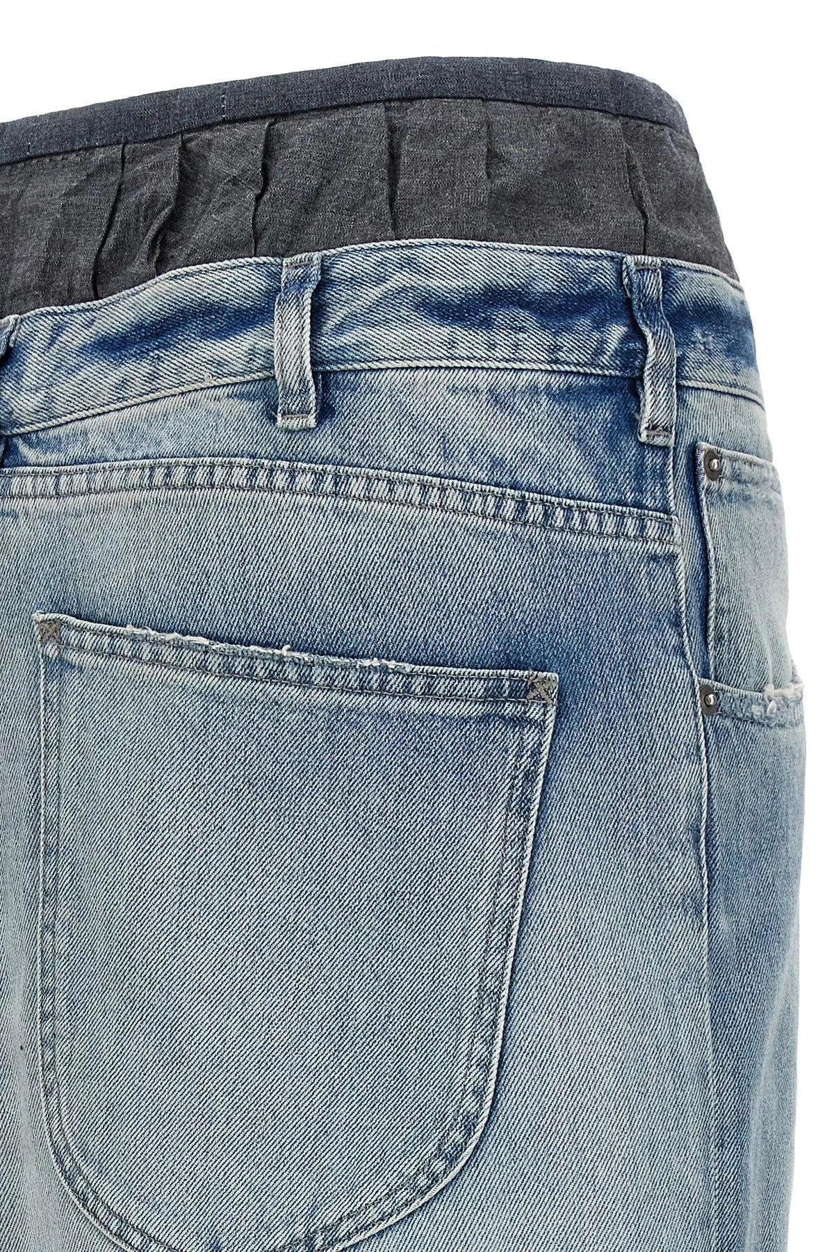 Maison Margiela Women Slits Denim Skirt - 5