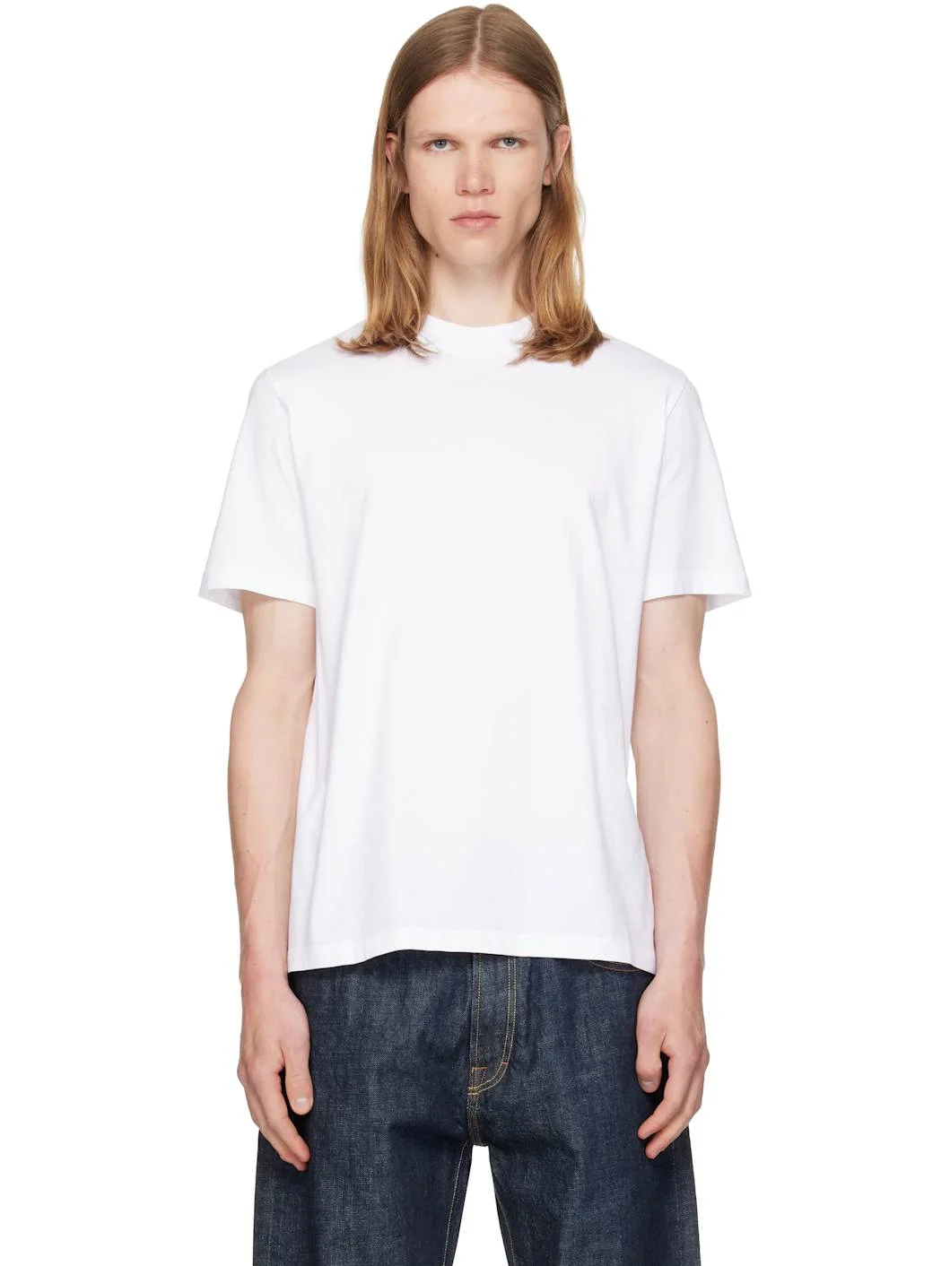 White Crew-Neck T-shirt - 1