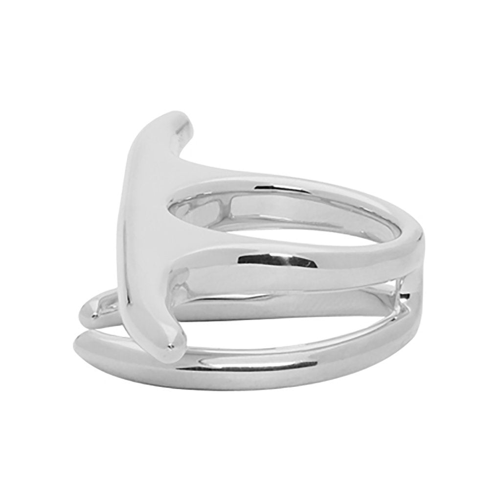 AMBUSH LIQUID MULTI FINGER RING - SILVER - 2