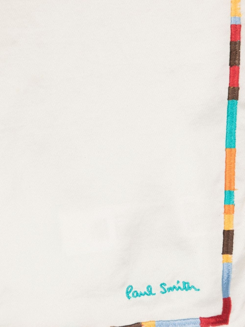logo-embroidered silk scarf - 2