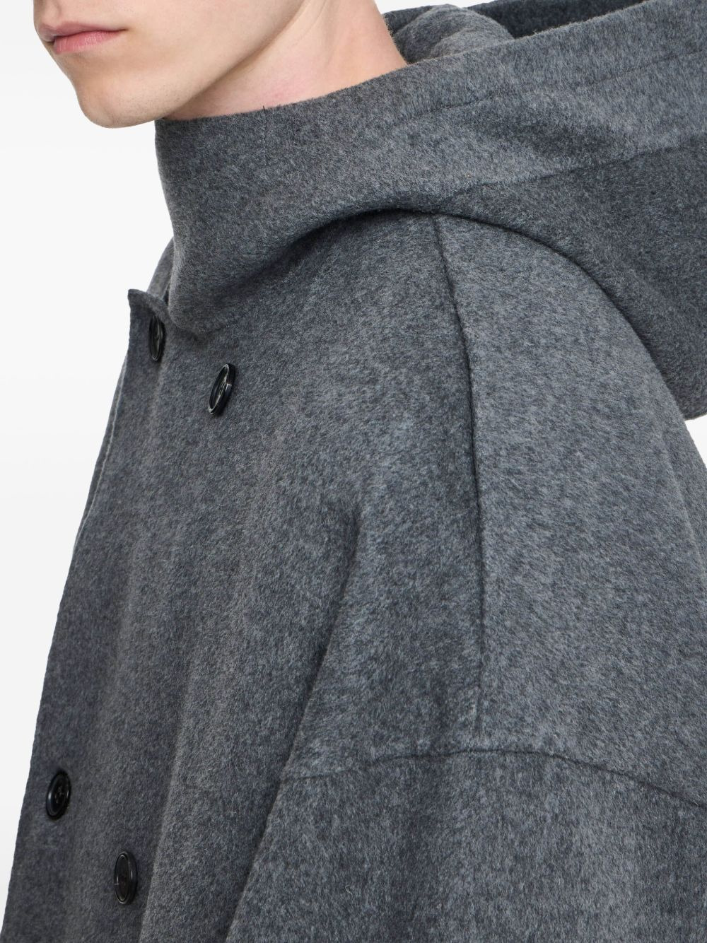 double-breasted hooded jacket - 5