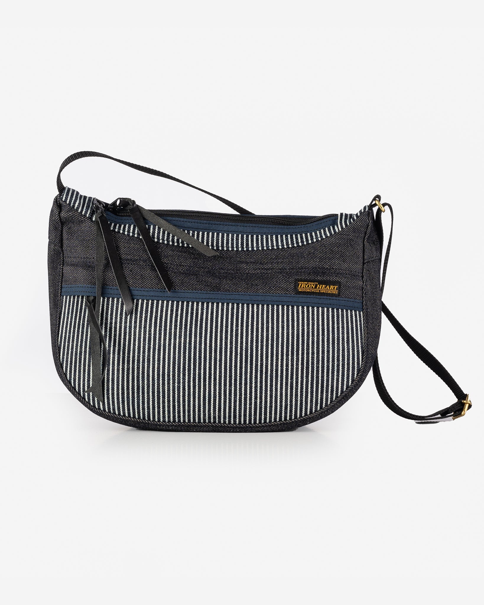 IHE-19-HIC 12oz Hickory Stripe Small Shoulder Bag - Indigo - 4