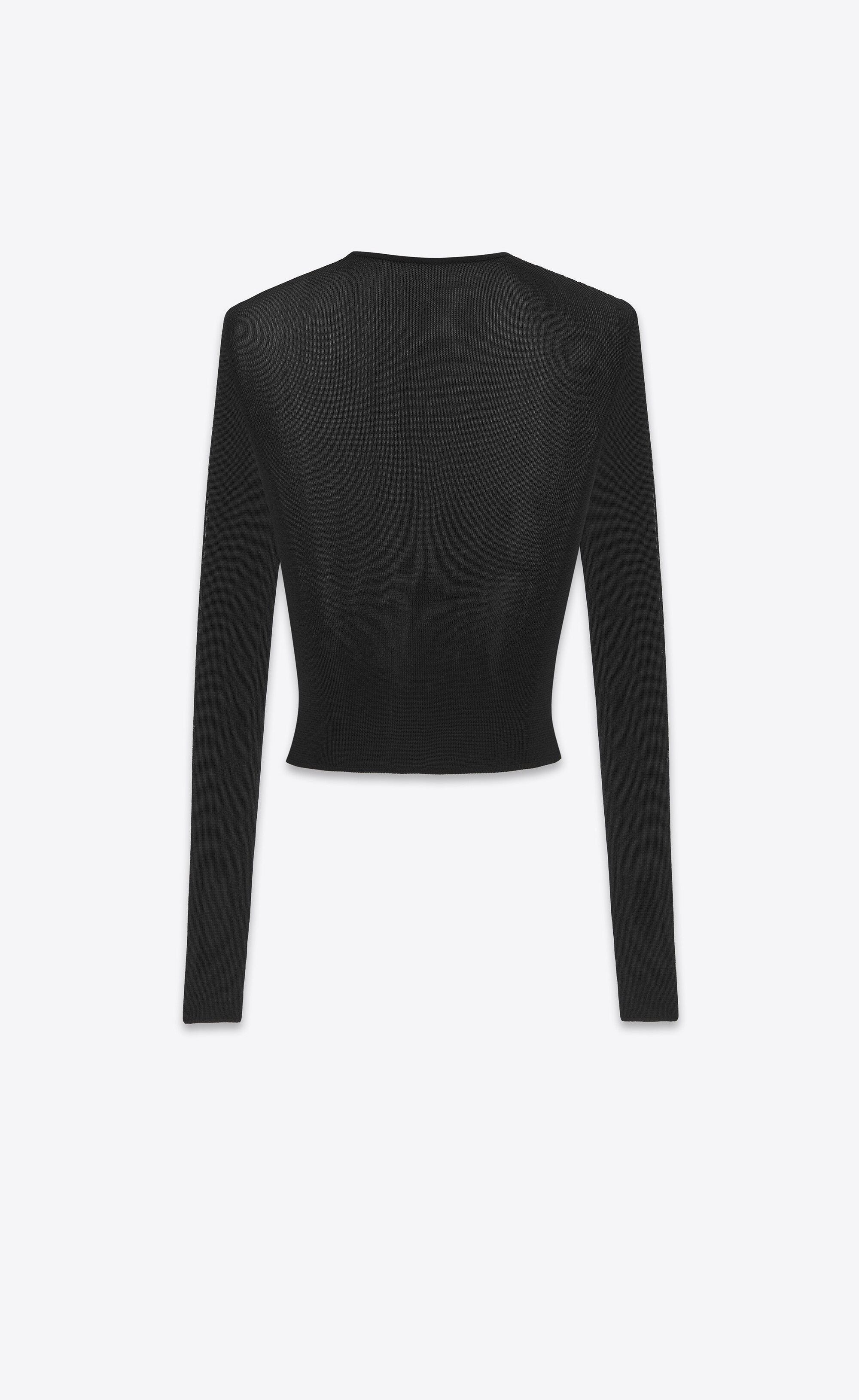 cropped top in ribbed viscose - 3