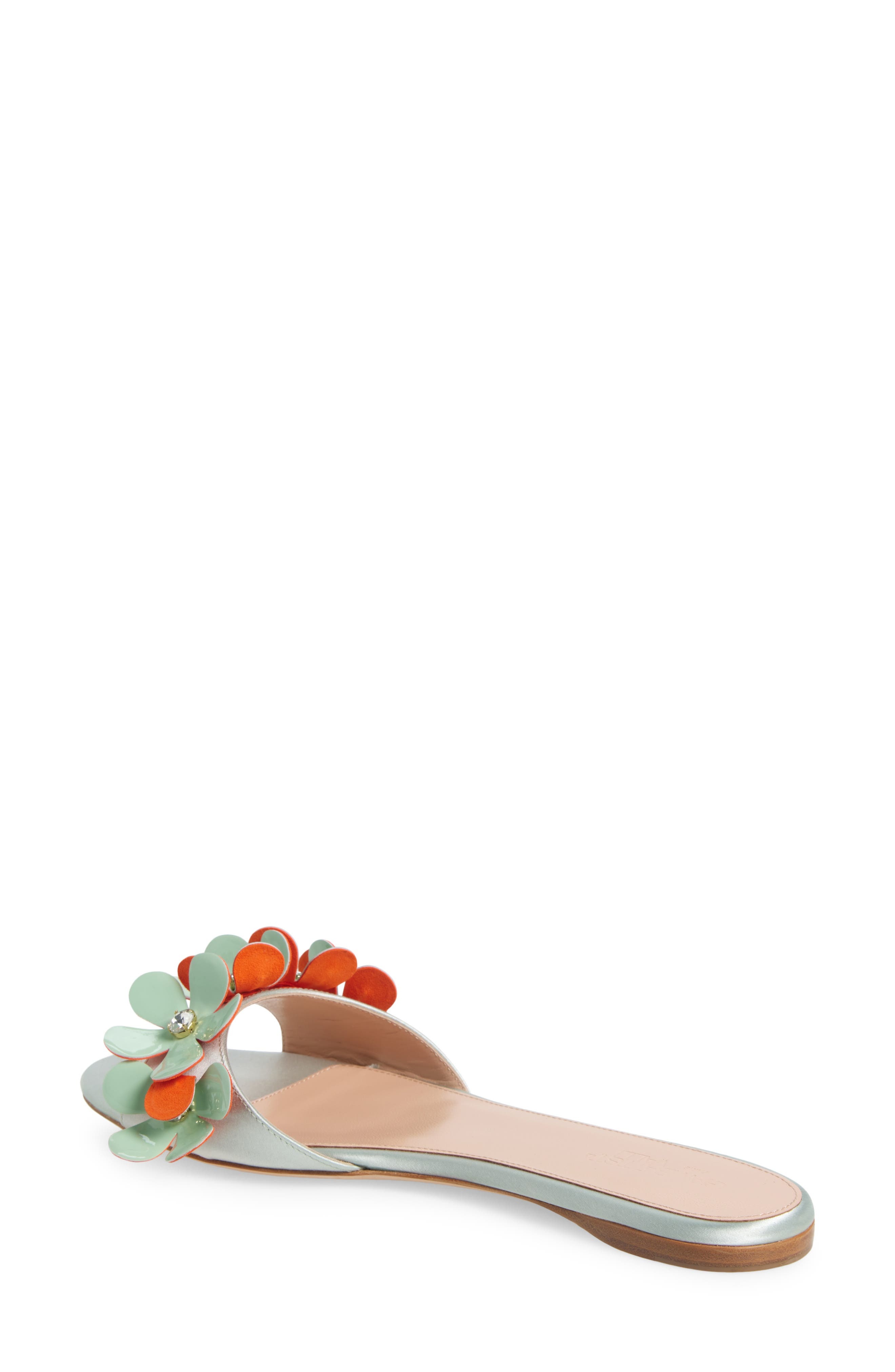 Giambattista Valli Flower Slide Sandal in Light Blue at Nordstrom - 2