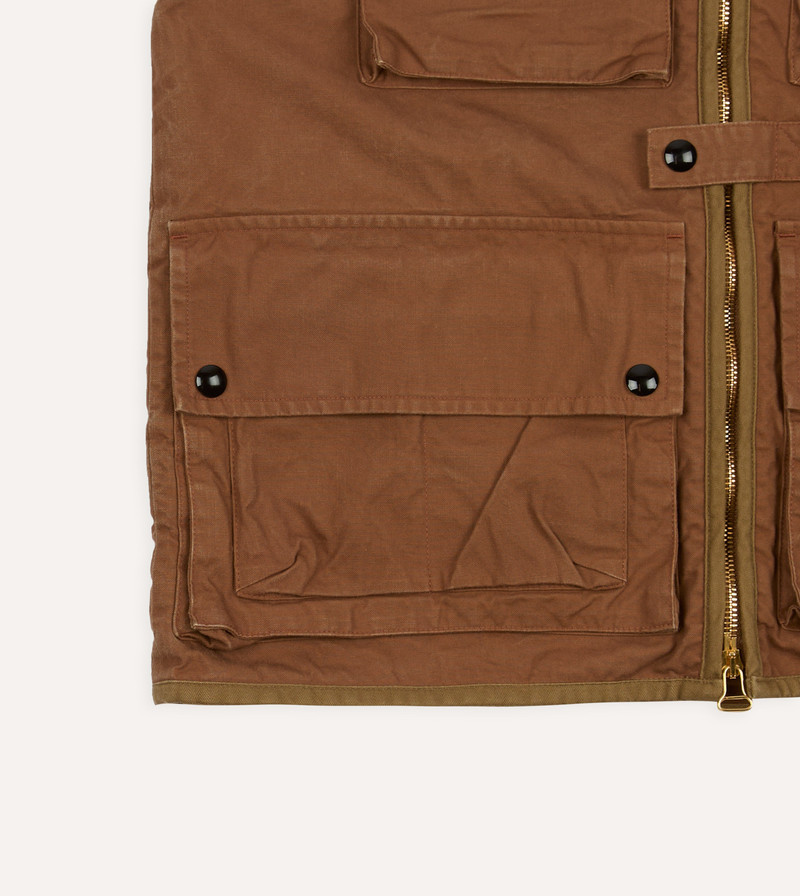 Rust Cotton Urban Safari Vest 5