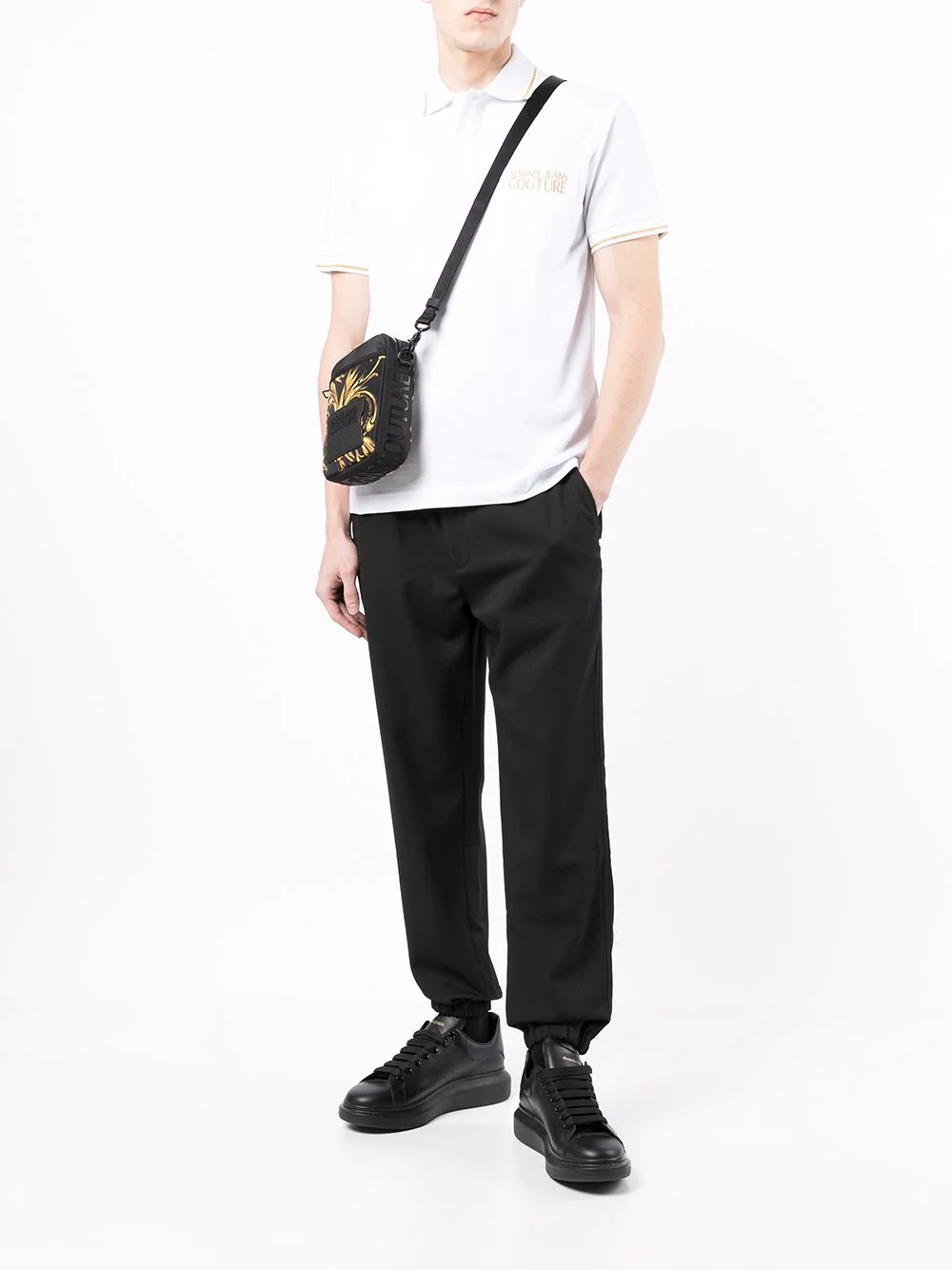 logo-patch drawstring track pants - 2