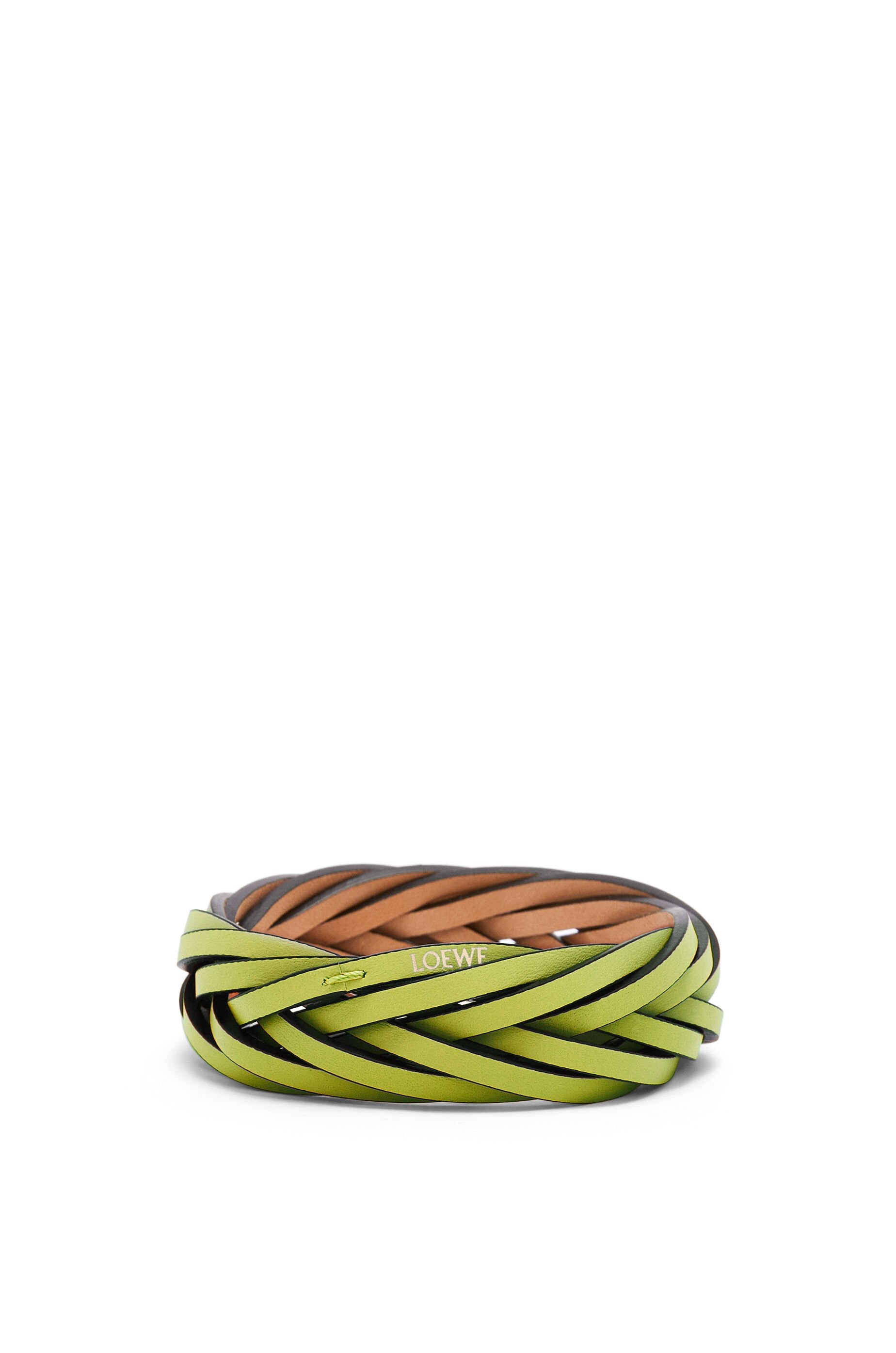 Braided bangle in classic calfskin - 1