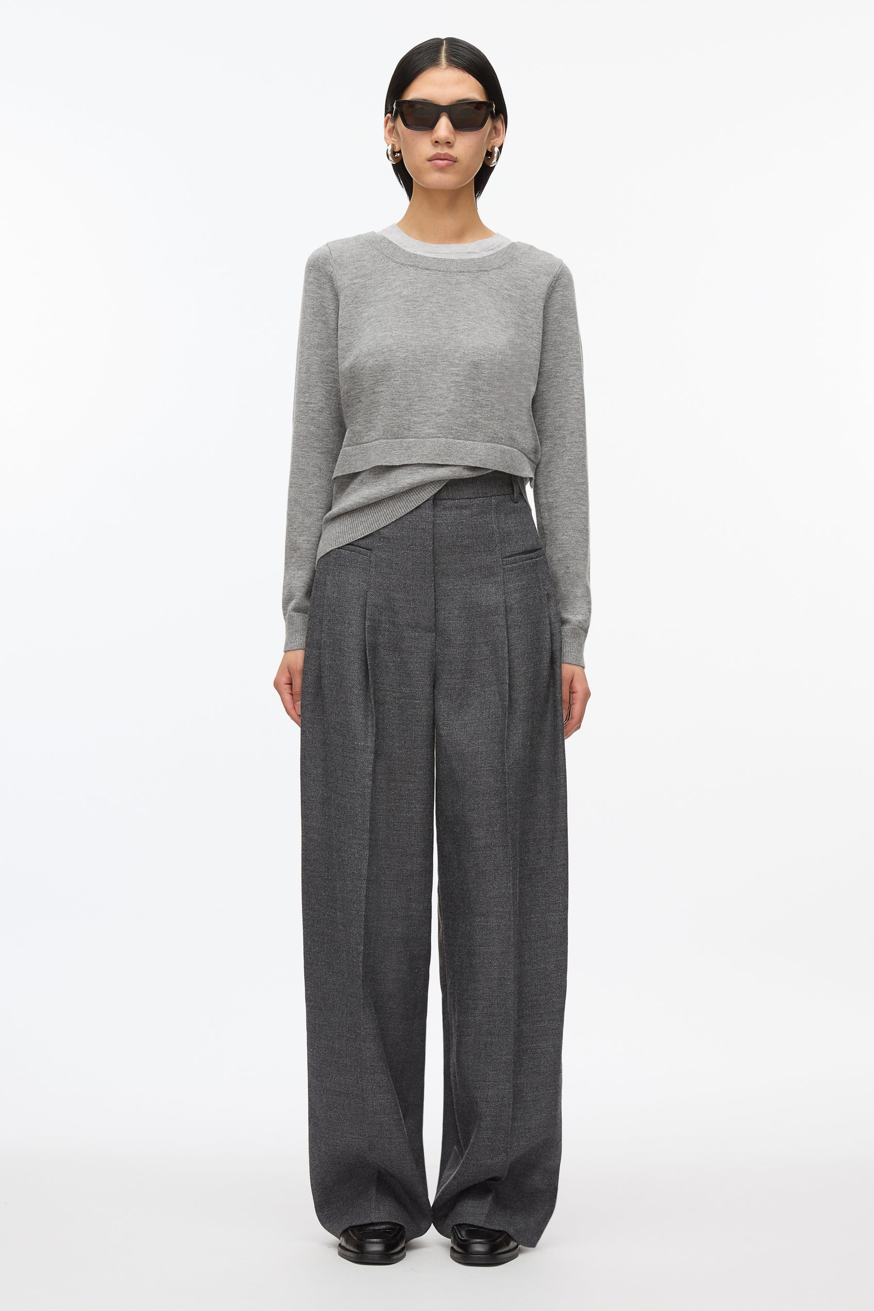 Layered Knit Pullover with Keyhole - 6