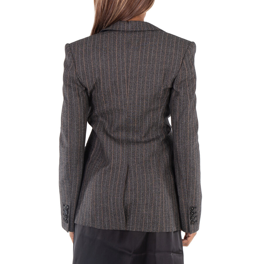 Stella McCartney Ladies Grey Pinstripe Single-Breasted Blazer - 5