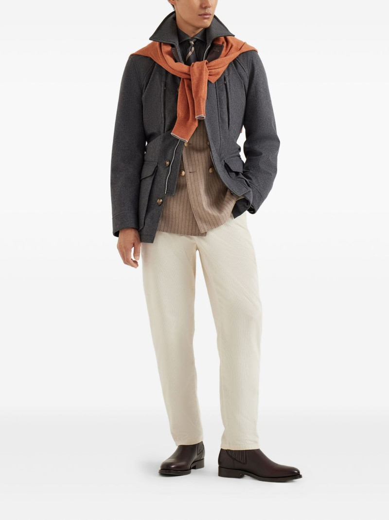 Brunello Cucinelli belted padded jacket outlook