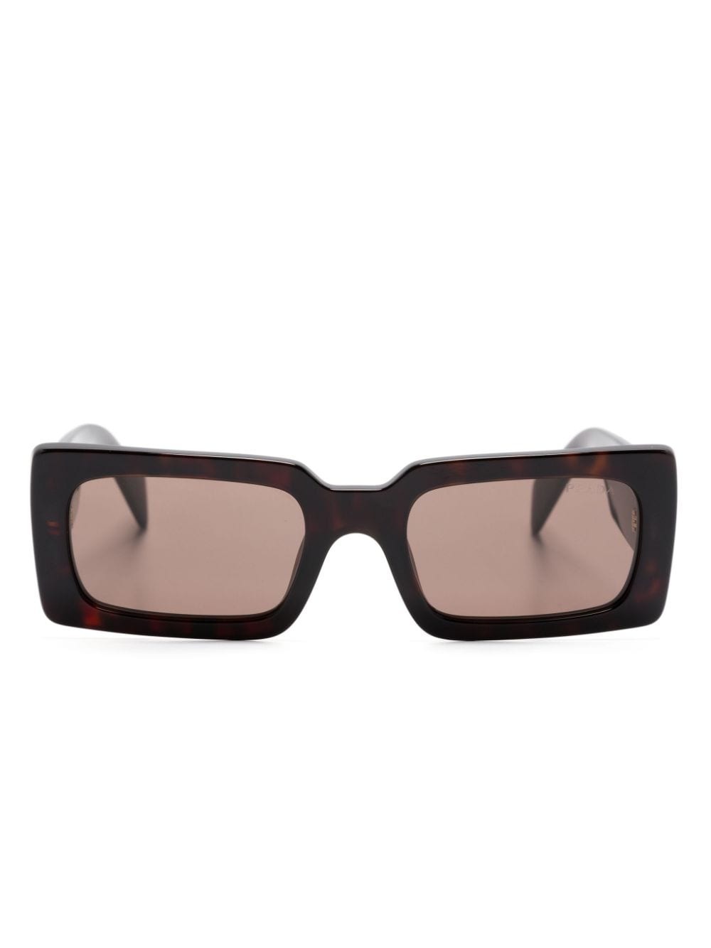 tortoiseshell rectangle-frame sunglasses - 1