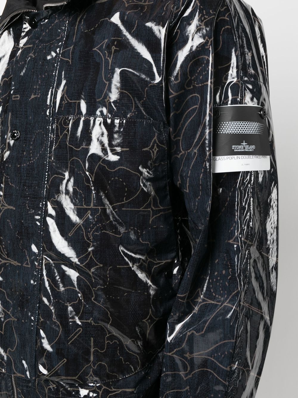 graphic-print coated bomber jacket - 5