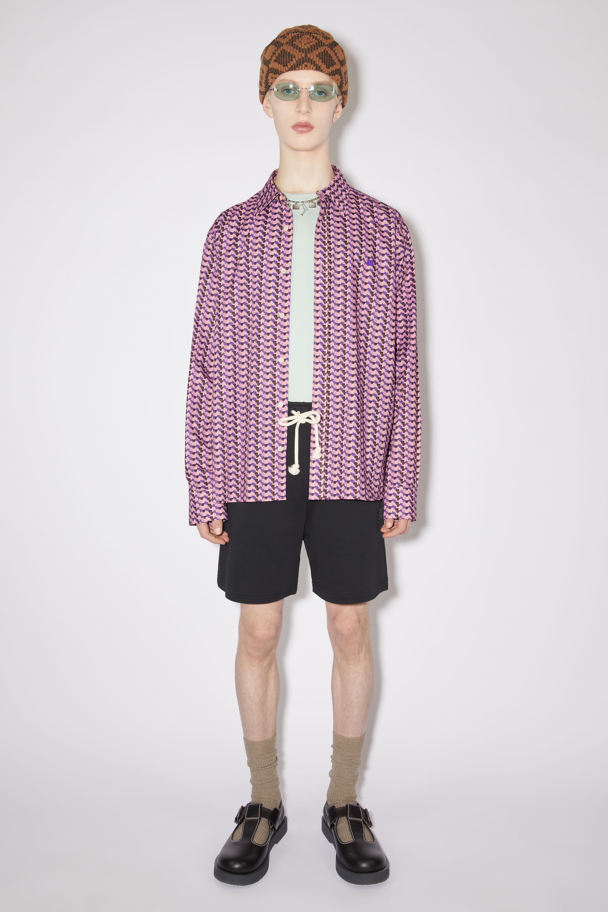 Face print shirt - Purple/Pink - 2