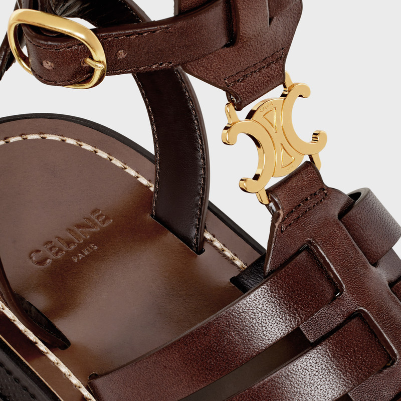 CLEA UNDER THE KNEE GLADIATOR SANDAL in CALFSKIN & VEGETAL TANNING 5