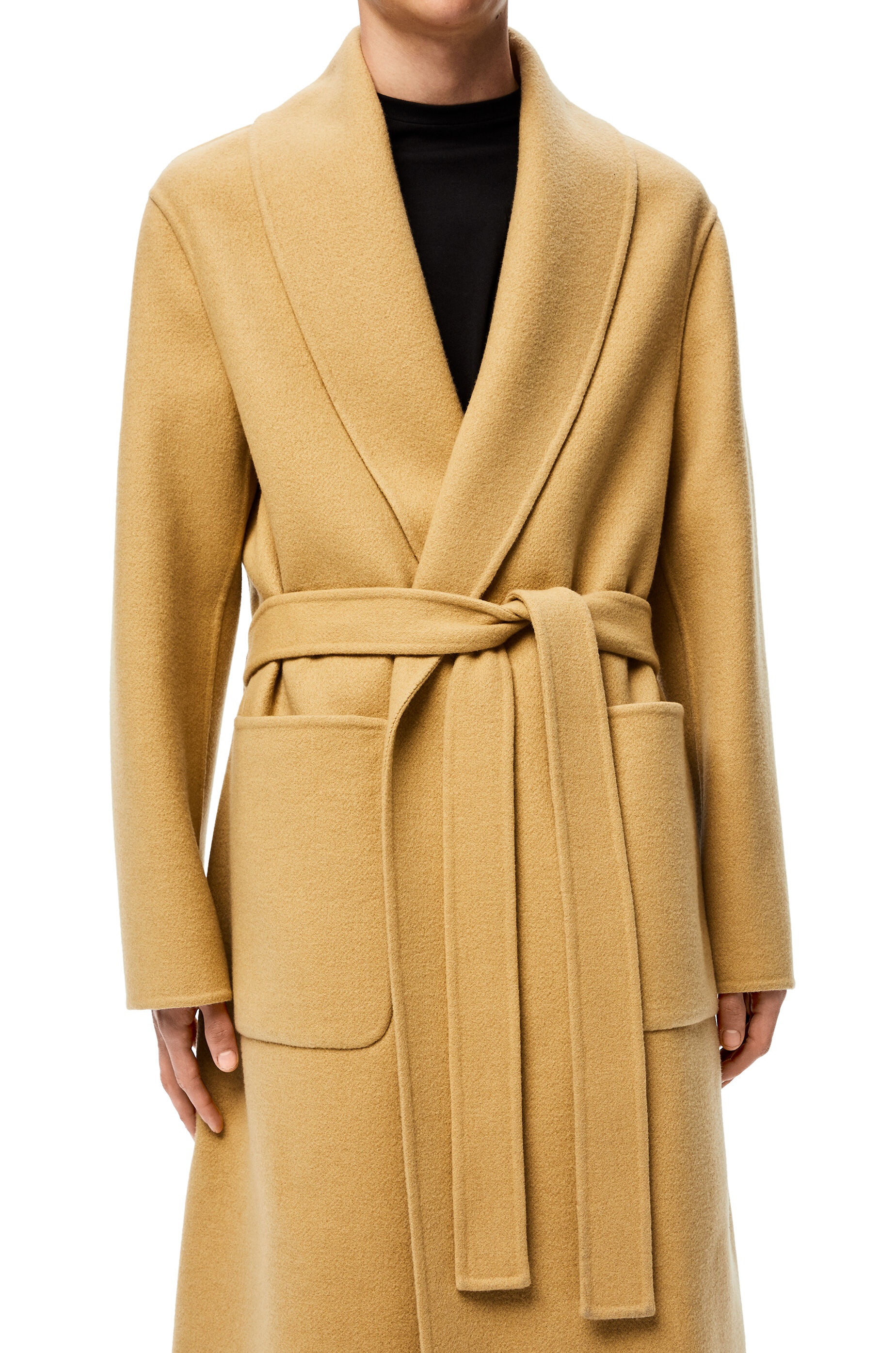 Belted coat in cashmere - 5