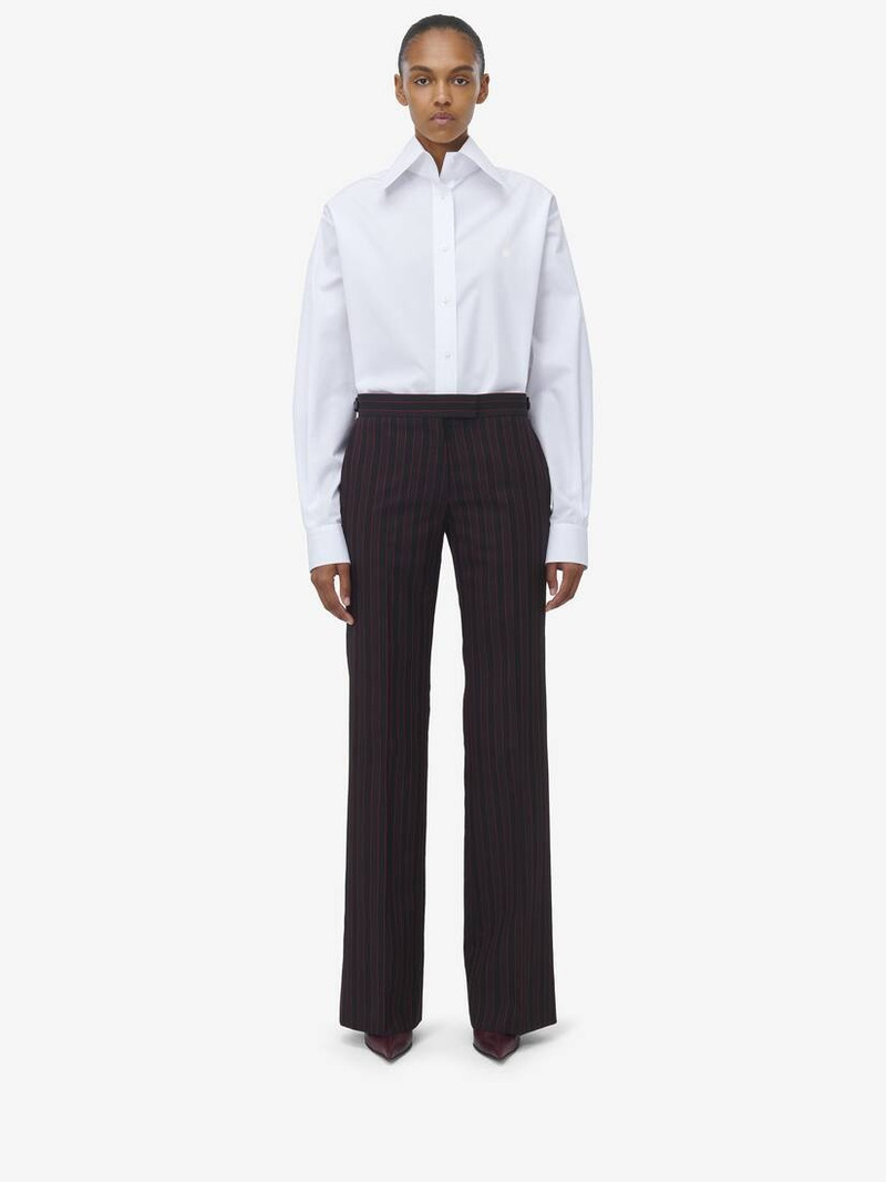 Alexander McQueen Pinstripe Low Rise Trousers outlook