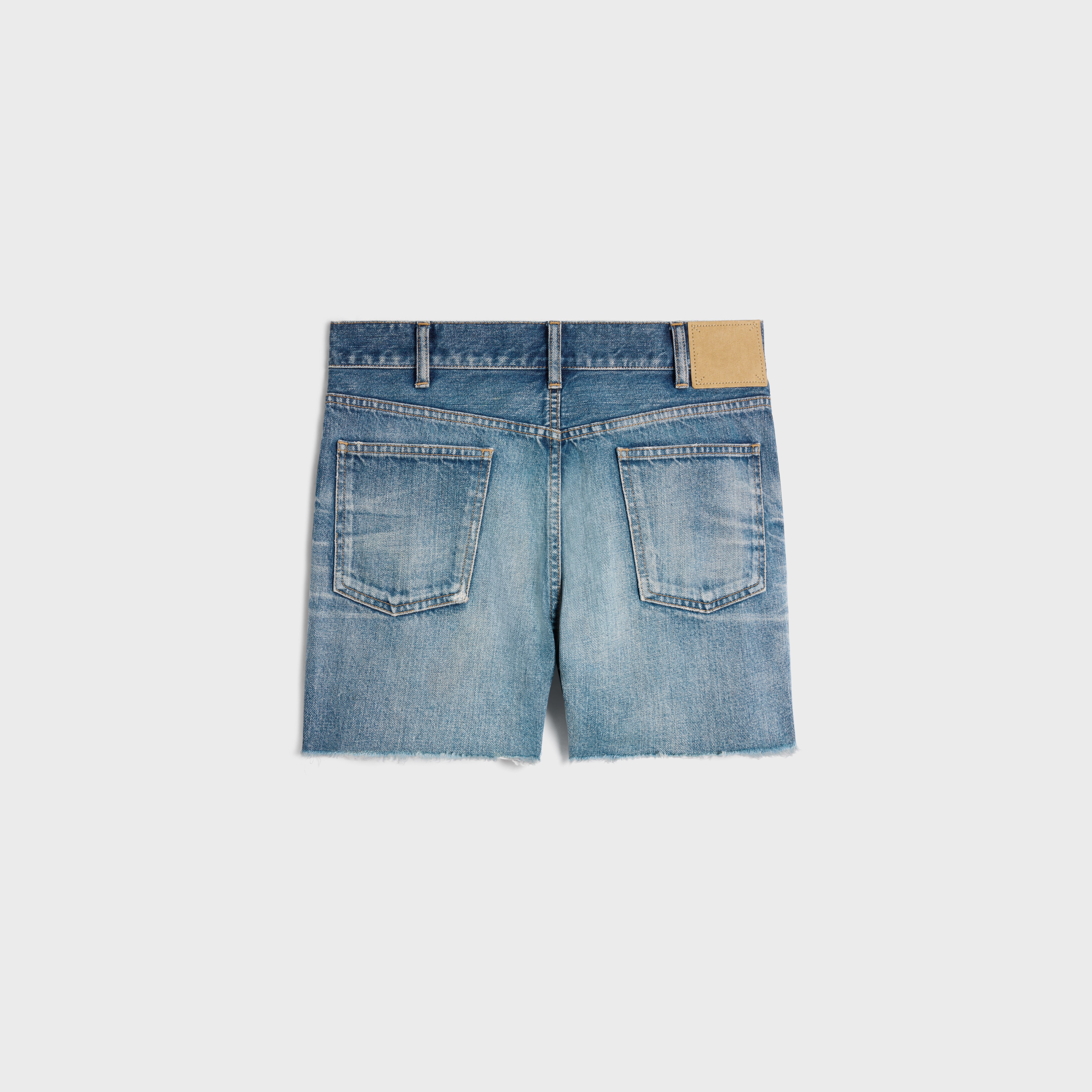 skate shorts in electric sky wash denim - 2