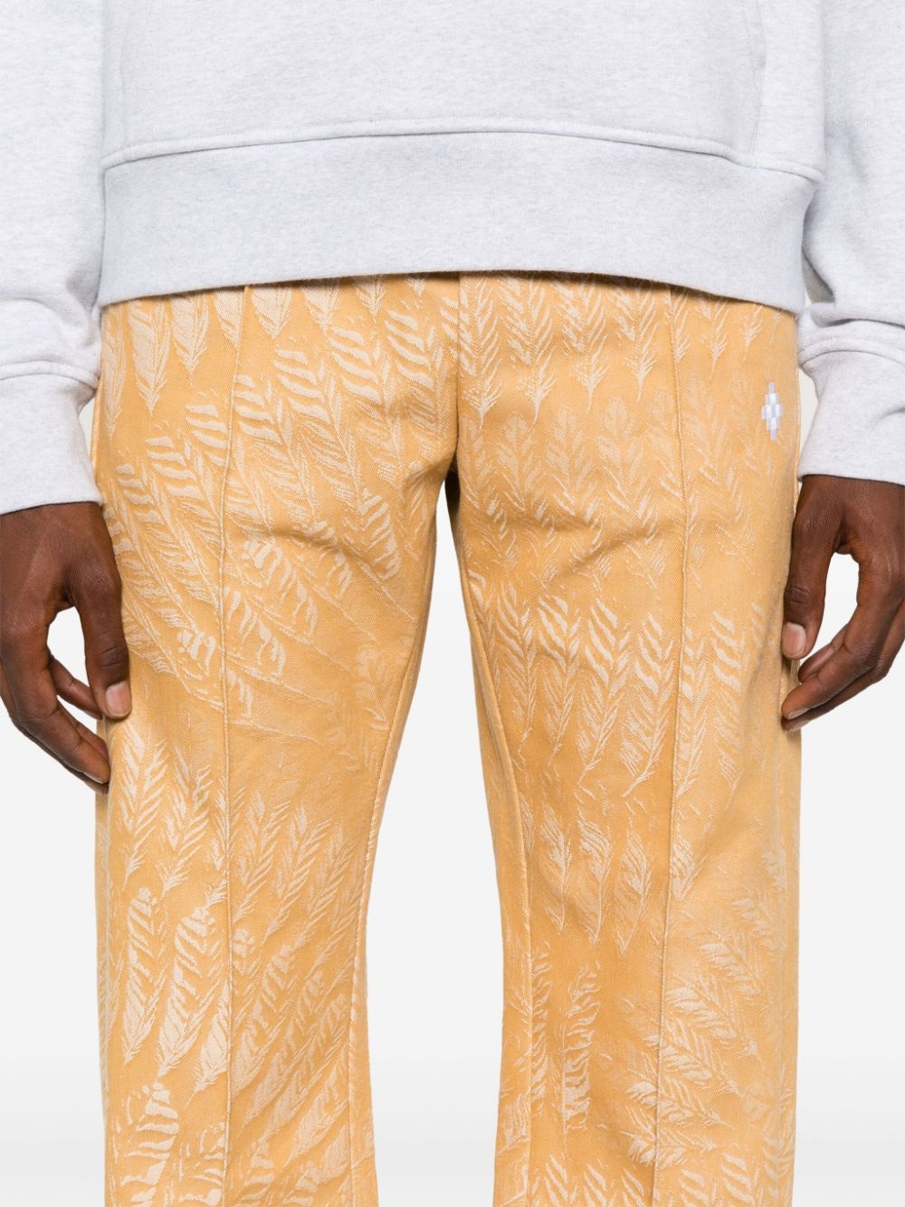 AOP Feather straight-leg trousers - 5