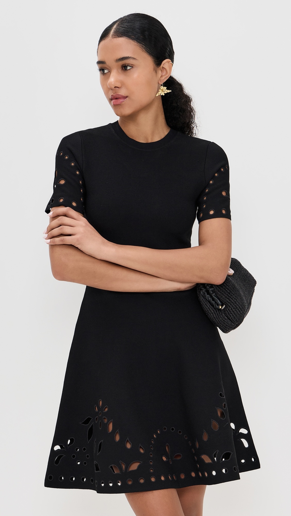 Fania Short Sleeve Knit Mini Dress - 1