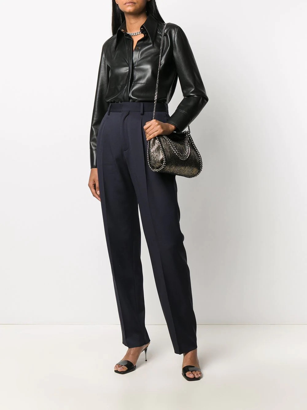 straight-leg wool trousers - 3