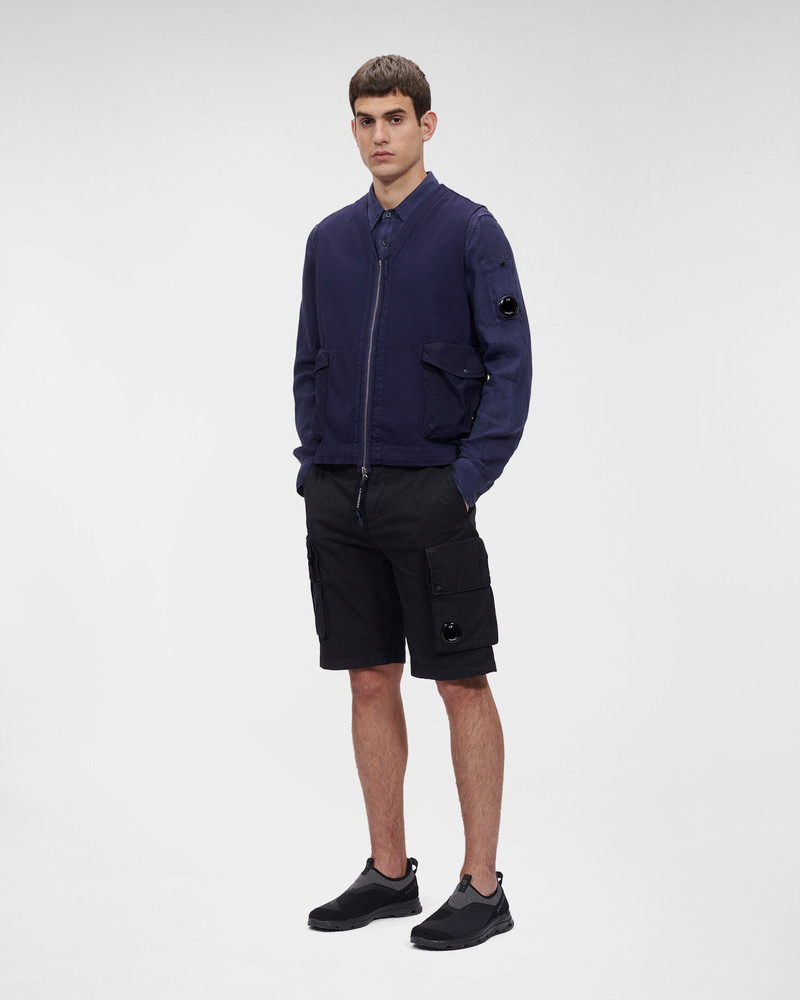 Heavy Jersey Mixed Zipped Vest 3