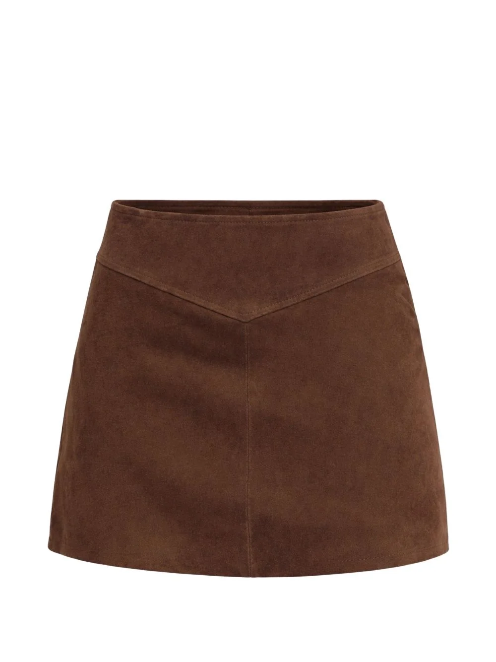 Layla mini low-waist suede skirt - 1