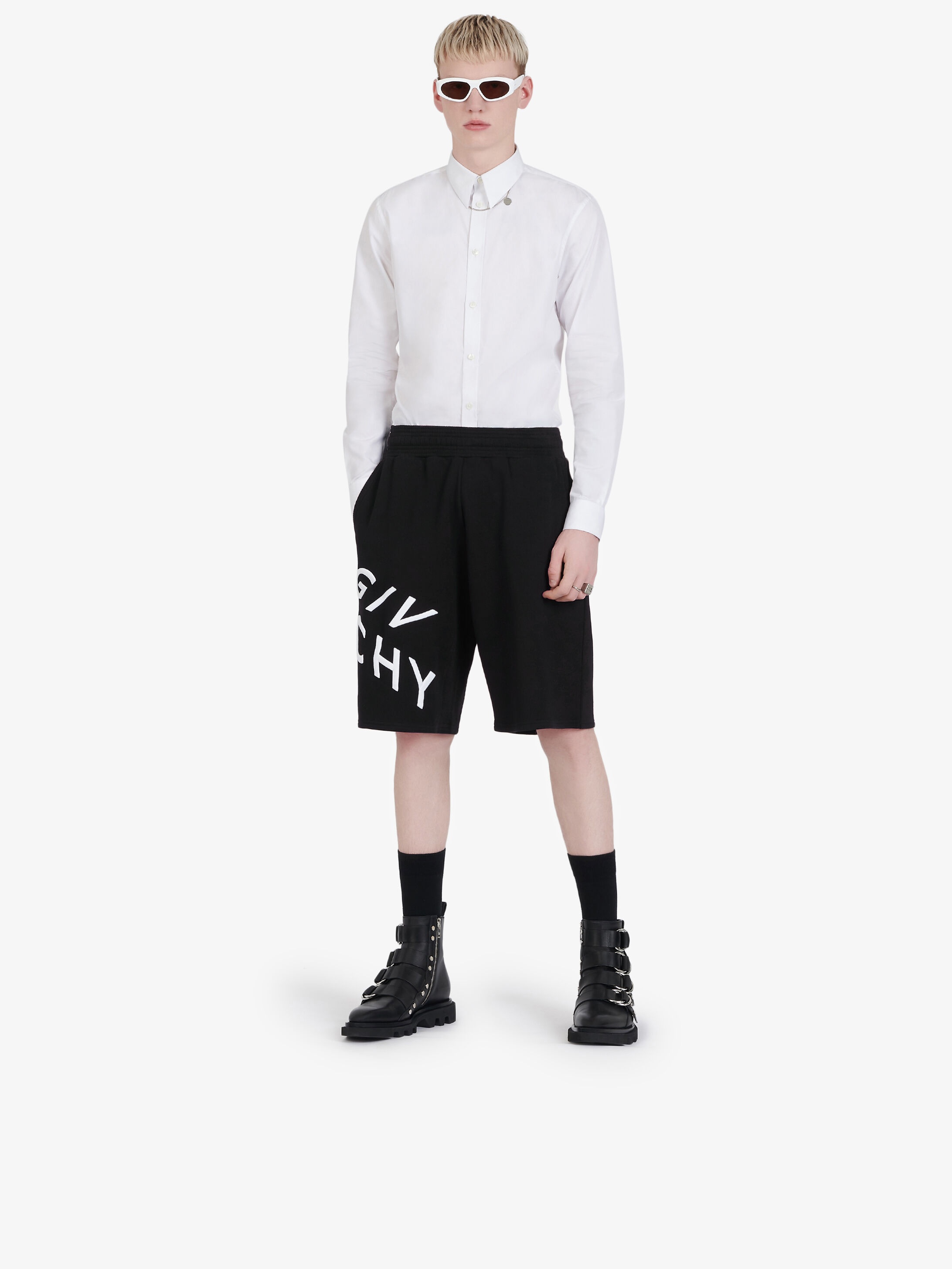 GIVENCHY Refracted embroidered short pants - 2