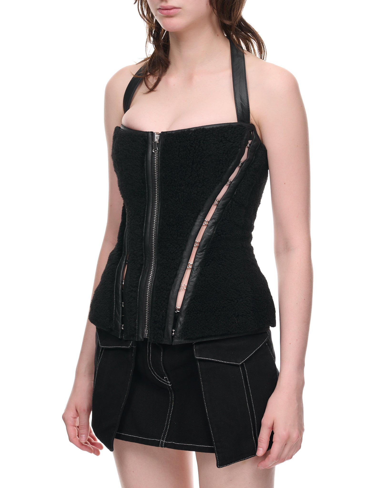 Reversible Shearling Corset - 3