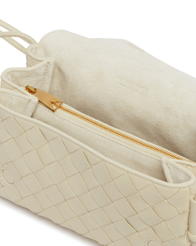 White Leather Notturno Clutch 5