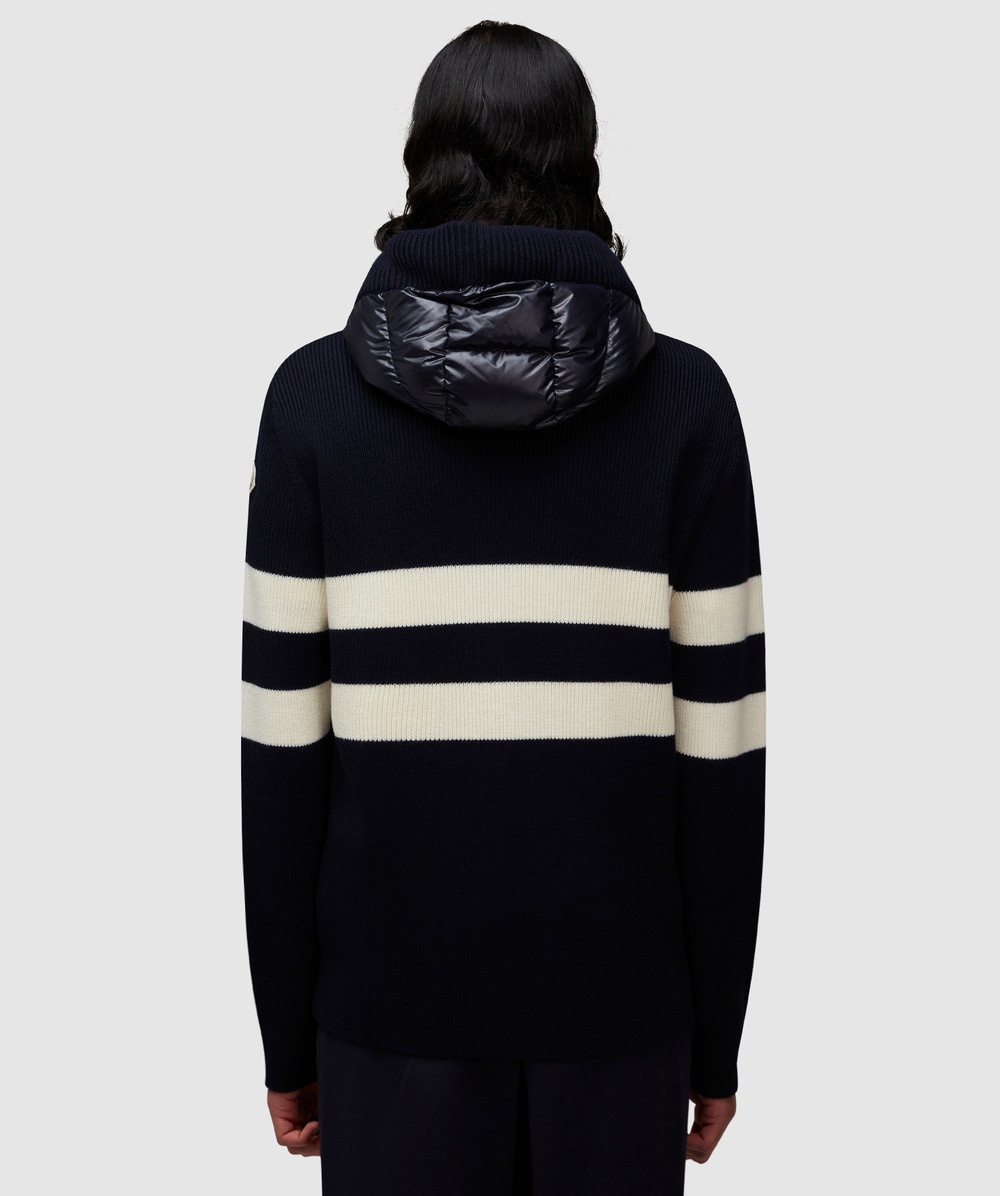 Moncler Padded striped sleeve cardigan | sevenstore | REVERSIBLE