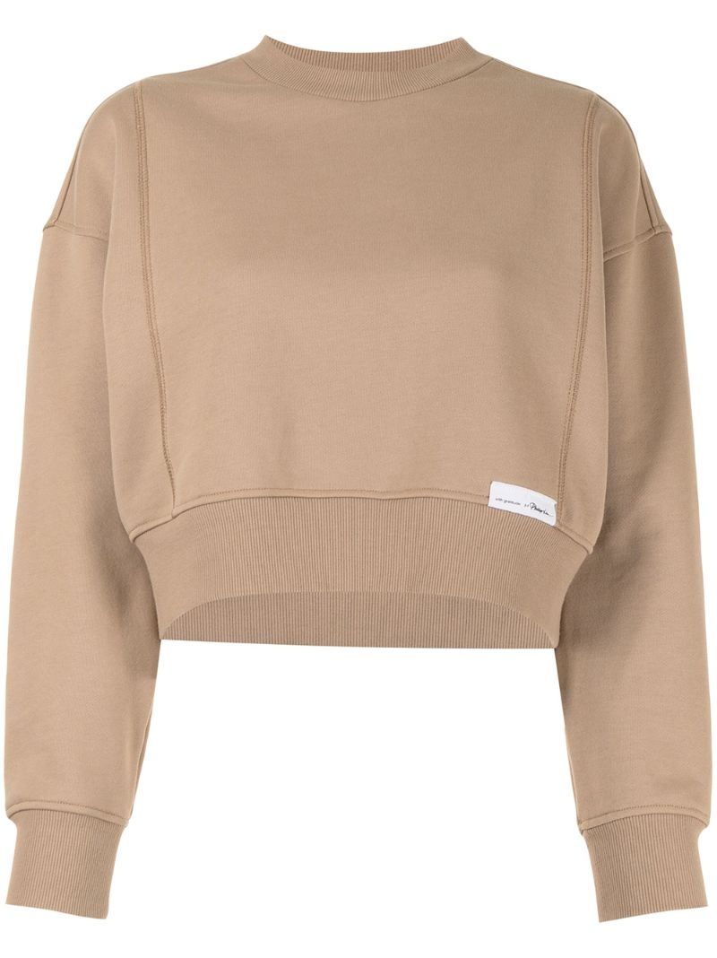 Everyday terry cropped sweatshirt - 1